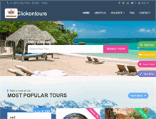 Tablet Screenshot of clickontours.com